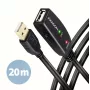 Axagon ADR-220 USB 2.0 A-M -> A-F aktyvus ilginimo/kartotuvas kabelis 20 m
