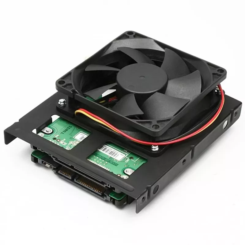 Axagon RHD-225 metalinis rėmas 2x 2,5 colio HDD/SSD į 3,5 colio lizdą, ventiliatoriaus tvirtinimas