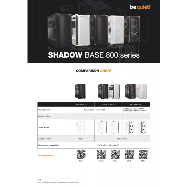 PC korpusas be quiet! Shadow Base 800 Midi Tower juodas