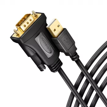 Axagon ADS-1PQN USB-A 2.0 – RS-232 DB9-M adapterio laidas su FTDI lustu 1,5 m - Juodas