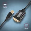Axagon ADS-1PQN USB-A 2.0 – RS-232 DB9-M adapterio laidas su FTDI lustu 1,5 m - Juodas