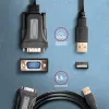 Axagon ADS-1PQN USB-A 2.0 – RS-232 DB9-M adapterio laidas su FTDI lustu 1,5 m - Juodas