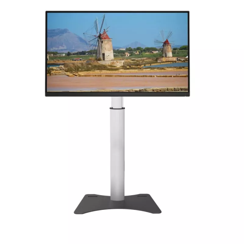 Techly ICA-TR39 grindinis televizoriaus stovas, 32–70 colių, 40 kg, VESA 800x400, juodas/sidabrinis