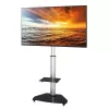 Techly ICA-TR3SL grindinis stovas su lentyna vežimėlis TV LCD/LED/Plasma 37-70 col. sidabrinis