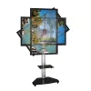 Techly ICA-TR3SL grindinis stovas su lentyna vežimėlis TV LCD/LED/Plasma 37-70 col. sidabrinis