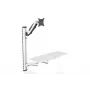 DIGITUS Darbo stotis monitoriui, klaviatūrai ir pelei ant sienos 32 col. 8 kg VESA 75x75/100x100 balta/juoda