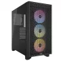 CORSAIR 3000D RGB AIRFLOW vidutinis bokštas (Mid-tower) PC korpusas juodas