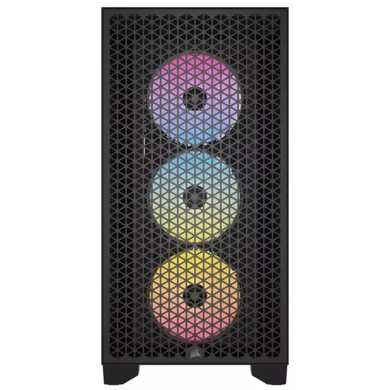 CORSAIR 3000D RGB AIRFLOW vidutinis bokštas (Mid-tower) PC korpusas juodas
