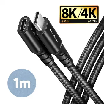 Prailginimo laidas Axagon BUCM32-CF10AB SPEED+ USB-C 20 Gbps 1 m