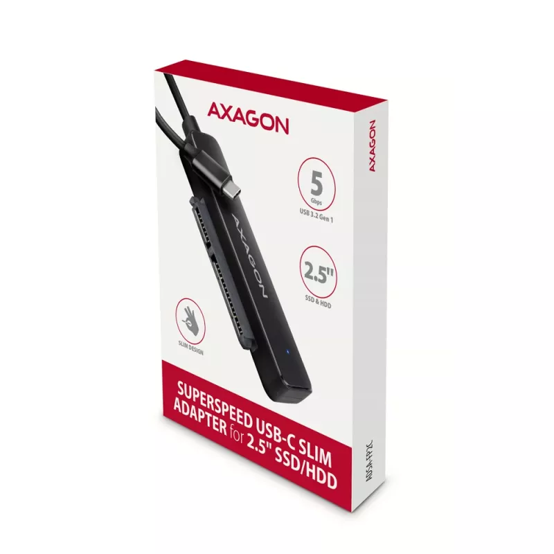 Adapteris Axagon ADSA-FP2C USB-C 5Gbps - SATA 6G, 2.5 inch SSD/HDD SLIM
