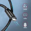Axagon BUCM2-CM25AB USB-C kabelis, 2.5 m, PD 240W, 5A, juodas pintas