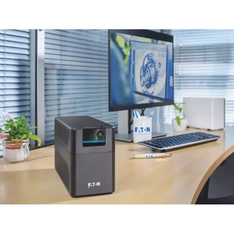 UPS Eaton 5E Gen2 1200 USB linijinis-interaktyvus 1,2 kVA / 660 W, 2x G tipo lizdai, 1x USB, bokštas, juodas