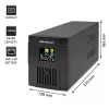 Nepertraukiamo maitinimo šaltinis QOLTEC 53770, Line-Interactive UPS 1.5 kVA (900 W), 2 C13 lizdai, AVR, LCD, USB Type-B