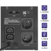 Nepertraukiamo maitinimo šaltinis QOLTEC 53770, Line-Interactive UPS 1.5 kVA (900 W), 2 C13 lizdai, AVR, LCD, USB Type-B