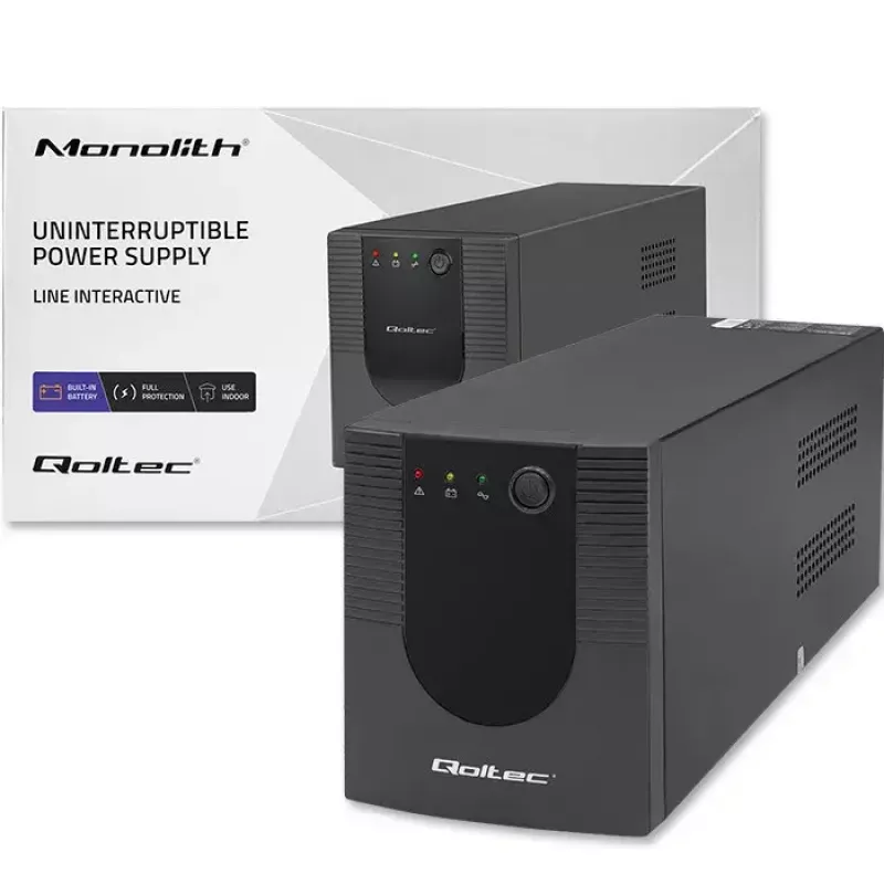 Qoltec 53777 UPS Line-Interactive 2 kVA 1200 W 4 AC lizdai