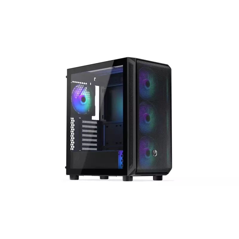 Kompiuterio korpusas ENDORFY Arx 500 ARGB ATX juodas — grūdintas stiklas, ARGB, ATX, max GPU 350 mm, CPU aušintuvo aukštis 179 mm, 7 plėtros lizdai