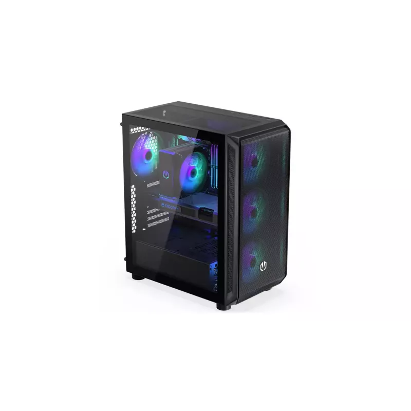 Kompiuterio korpusas ENDORFY Arx 500 ARGB ATX juodas — grūdintas stiklas, ARGB, ATX, max GPU 350 mm, CPU aušintuvo aukštis 179 mm, 7 plėtros lizdai