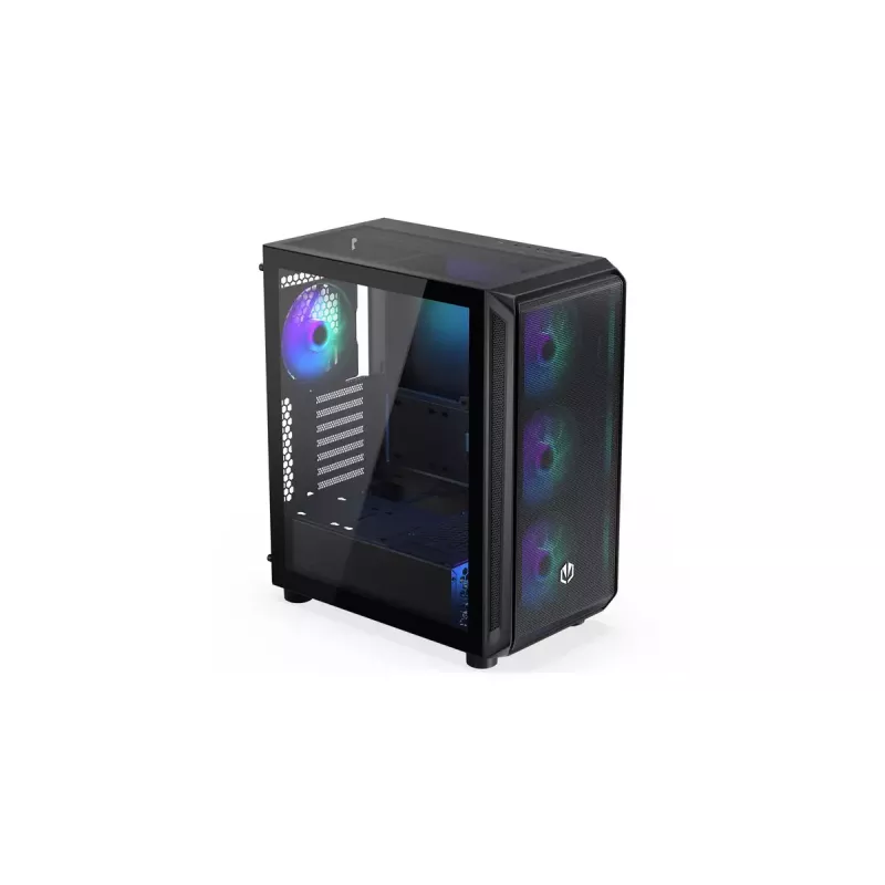 Kompiuterio korpusas ENDORFY Arx 500 ARGB ATX juodas — grūdintas stiklas, ARGB, ATX, max GPU 350 mm, CPU aušintuvo aukštis 179 mm, 7 plėtros lizdai