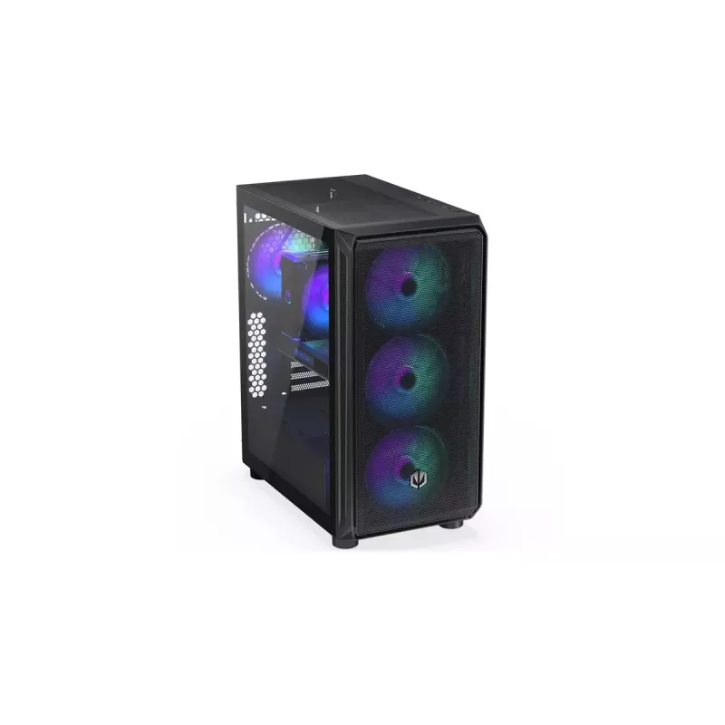 Kompiuterio korpusas ENDORFY Arx 500 ARGB ATX juodas — grūdintas stiklas, ARGB, ATX, max GPU 350 mm, CPU aušintuvo aukštis 179 mm, 7 plėtros lizdai