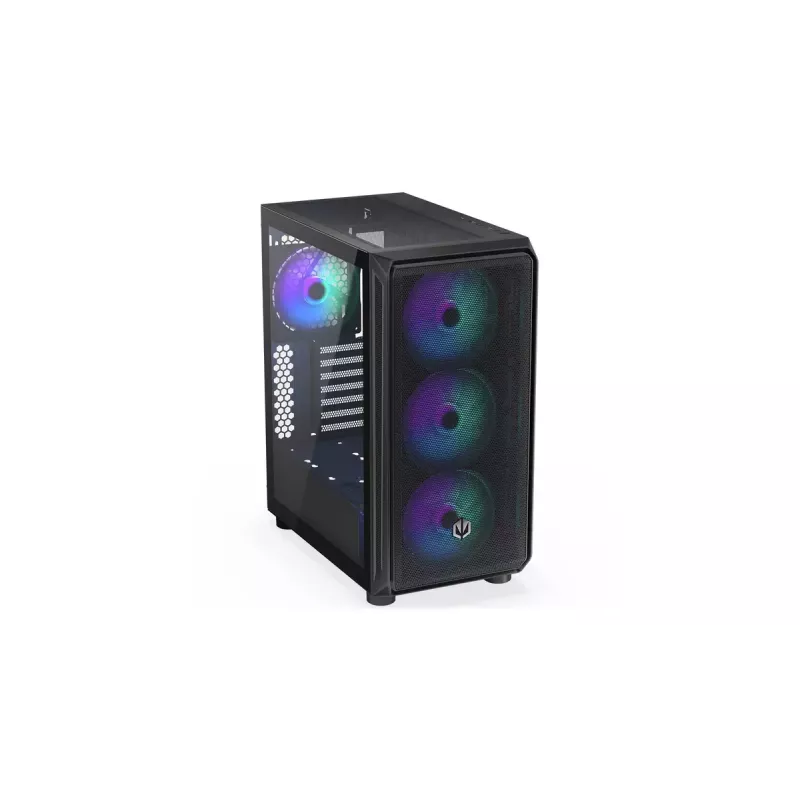 Kompiuterio korpusas ENDORFY Arx 500 ARGB ATX juodas — grūdintas stiklas, ARGB, ATX, max GPU 350 mm, CPU aušintuvo aukštis 179 mm, 7 plėtros lizdai