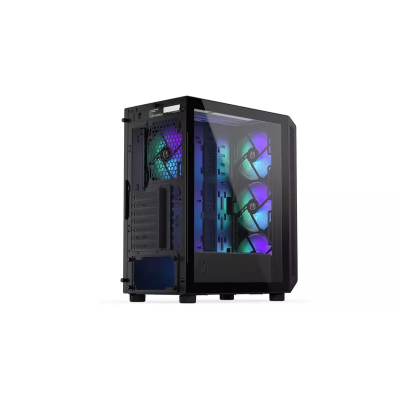 Kompiuterio korpusas ENDORFY Arx 500 ARGB ATX juodas — grūdintas stiklas, ARGB, ATX, max GPU 350 mm, CPU aušintuvo aukštis 179 mm, 7 plėtros lizdai