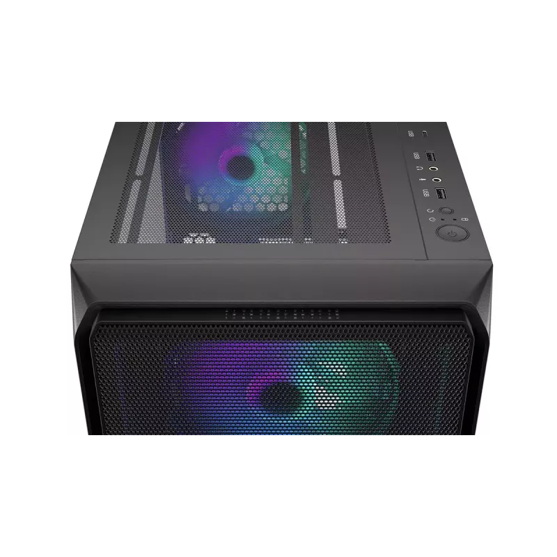 Kompiuterio korpusas ENDORFY Arx 500 ARGB ATX juodas — grūdintas stiklas, ARGB, ATX, max GPU 350 mm, CPU aušintuvo aukštis 179 mm, 7 plėtros lizdai