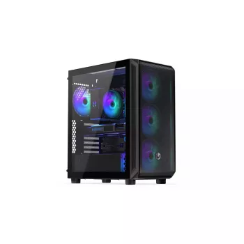 Kompiuterio korpusas ENDORFY Arx 500 ARGB ATX juodas — grūdintas stiklas, ARGB, ATX, max GPU 350 mm, CPU aušintuvo aukštis 179 mm, 7 plėtros lizdai
