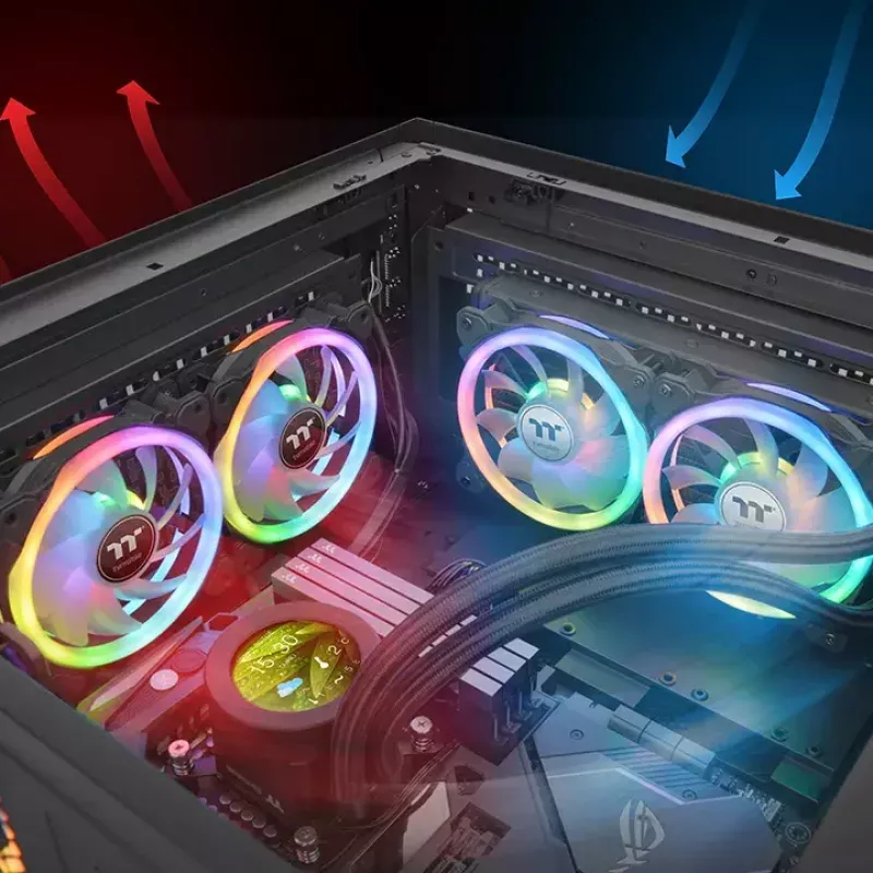 Ventiliatorius Thermaltake SWAFAN 12 RGB 12 cm juodas 500-2000 RPM