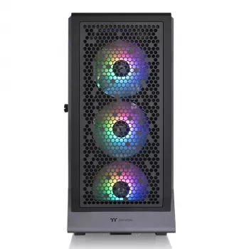 Korpusas THERMALTAKE Ceres 500 TG ARGB Midi Tower Juodas — Grūdintas Stiklas, EATX, 3x140mm Priekyje, USB-C