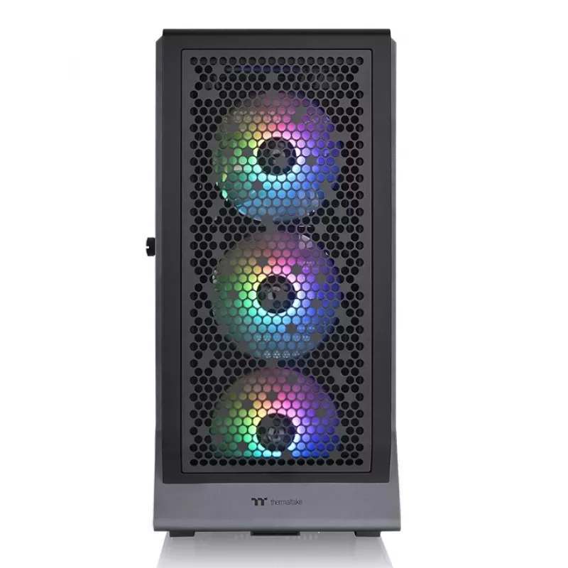 Korpusas THERMALTAKE Ceres 500 TG ARGB Midi Tower Juodas — Grūdintas Stiklas, EATX, 3x140mm Priekyje, USB-C