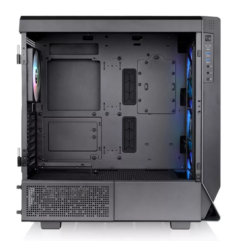 Korpusas THERMALTAKE Ceres 500 TG ARGB Midi Tower Juodas — Grūdintas Stiklas, EATX, 3x140mm Priekyje, USB-C