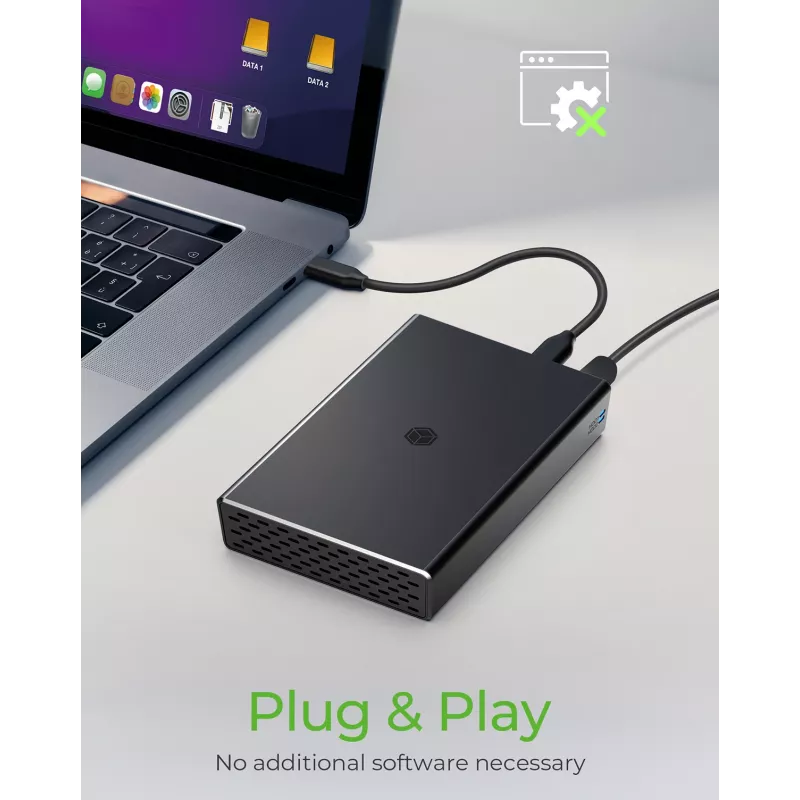 ICY BOX RAID dėklas 2x HDD/SSD USB 3.2 Gen 2 Type-C® / Type-A sąsaja