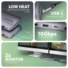USB-C 10Gbps daugiafunkcis stotelės adapteris AXAGON HMC-12GM2, 12 in 1, 3x USB-A, USB-C, HDMI, DP, RJ-45, M.2 NVMe/SATA, SD/microSD, garso, PD 100W