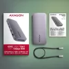 USB-C 10Gbps daugiafunkcis stotelės adapteris AXAGON HMC-12GM2, 12 in 1, 3x USB-A, USB-C, HDMI, DP, RJ-45, M.2 NVMe/SATA, SD/microSD, garso, PD 100W