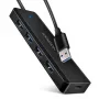 Axagon HUE-C1A 4x USB 5Gbps kelioninis USB centras, USB-C maitinimo įvadas, 19 cm USB-A laidas