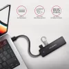 Axagon HUE-C1A 4x USB 5Gbps kelioninis USB centras, USB-C maitinimo įvadas, 19 cm USB-A laidas