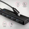 USB-C kelionių stotelė Axagon HUE-C1C 4x USB 5Gbps, USB-C maitinimo įvadas, 19 cm USB-C laidas