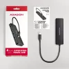 USB-C kelionių stotelė Axagon HUE-C1C 4x USB 5Gbps, USB-C maitinimo įvadas, 19 cm USB-C laidas