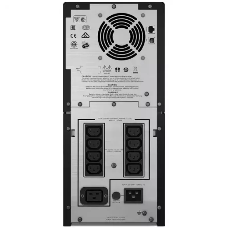 APC Smart-UPS C 3kVA 2100W linijinis-interaktyvus UPS bokštas 230V 8x IEC C13+1x IEC C19 USB/RS-232 AVR LCD