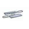 i-tec USB-C metalinė ergonominė 3x 4K monitorių prijungimo stotelė su 100 W maitinimu ir universaliu 100 W įkrovikliu