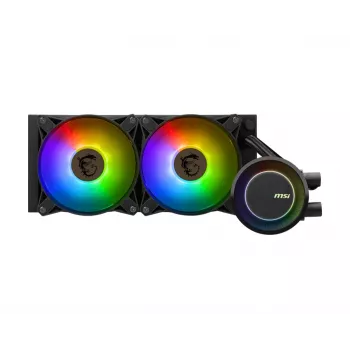 MSI MAG Coreliquid E240 skysčio aušinimo rinkinys, radiatorius 240 mm, 2x 120 mm ventiliatoriai, juoda