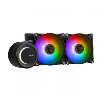 MSI MAG Coreliquid E240 skysčio aušinimo rinkinys, radiatorius 240 mm, 2x 120 mm ventiliatoriai, juoda