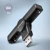 Axagon CRE-SMPA USB-A Smart / ID kortelių kišeninis skaitytuvas, USB 2.0, juodas, 13 g