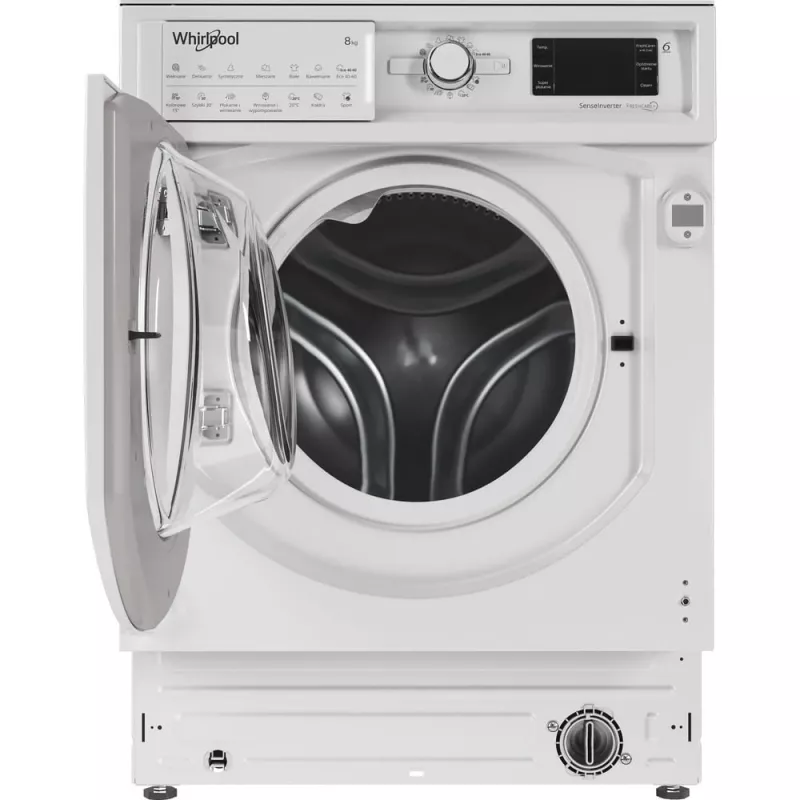 Whirlpool BI WMWG 81485 PL įmontuojama skalbyklė priekinio pakrovimo 8 kg 1400 aps/min balta
