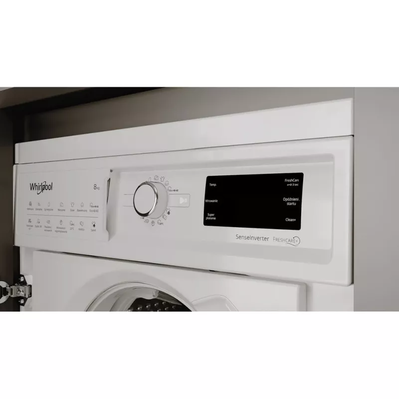 Whirlpool BI WMWG 81485 PL įmontuojama skalbyklė priekinio pakrovimo 8 kg 1400 aps/min balta