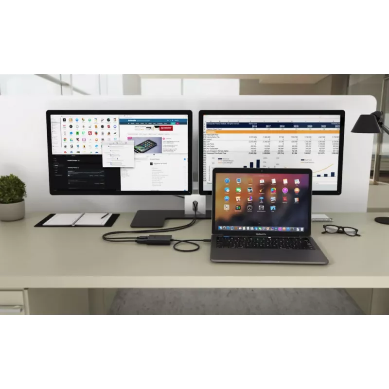 i-tec USB-C Dual 4K/60Hz (single 8K/30Hz) HDMI vaizdo adapteris