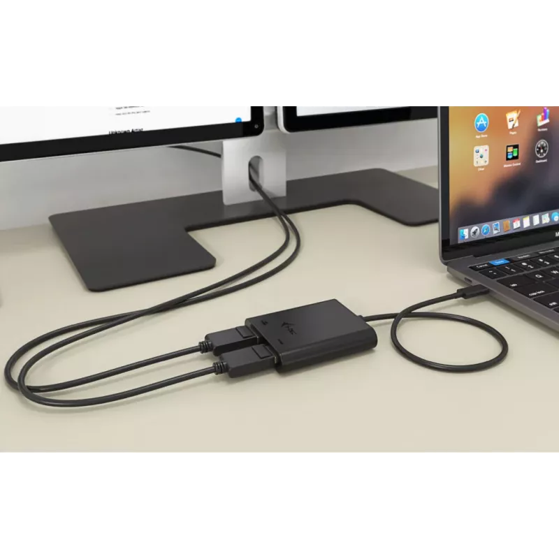 i-tec USB-C Dual 4K/60Hz (single 8K/30Hz) HDMI vaizdo adapteris