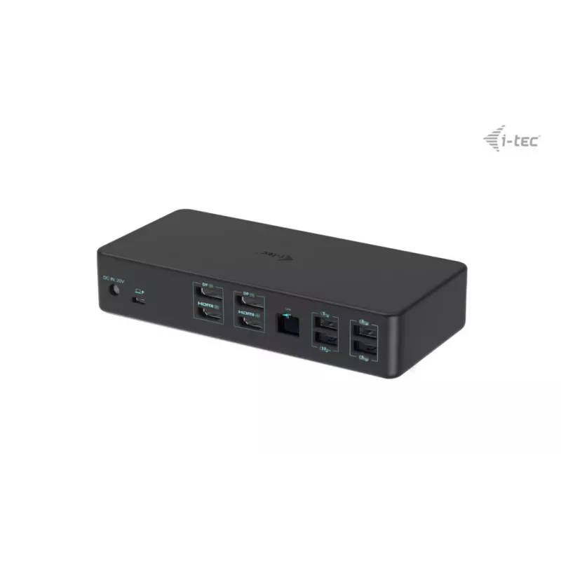 i-tec USB 3.0 / USB-C / Thunderbolt 3 Professional Dual 4K Display Dock 2-os kartos stotelė su Power Delivery 100W