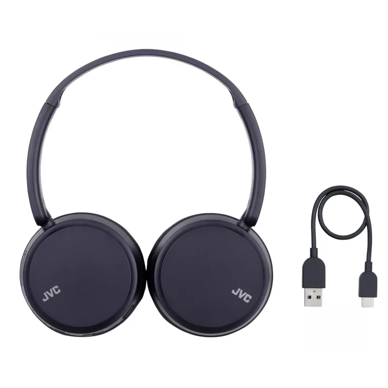 Belaidės ausinės ant ausų JVC HA-S36W-A-U — Bluetooth 5.2, 35 h veikimo laikas, įmontuotas mikrofonas, mėlyna