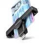 Axagon CRE-SMPC USB-C Smart Card / ID kortelių skaitytuvas PocketReader, juodas